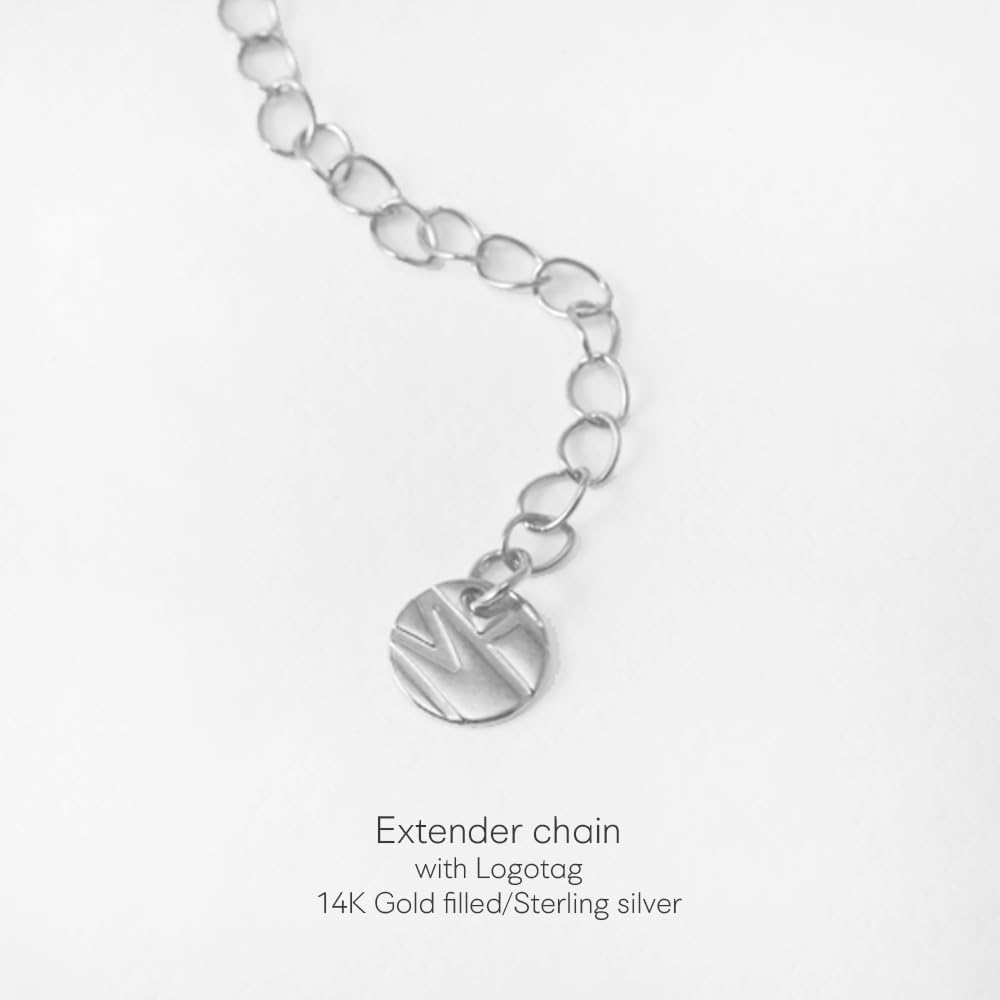 MUSTHAVE Sun Pendant Necklace with Synthetic Opal, 18K Gold Plated Minimalist Dainty Boho Jewelry for Women, Opal Sun Necklace, Gift for Her, Message Card, 16+2 Inch (White Gold) - Image 5