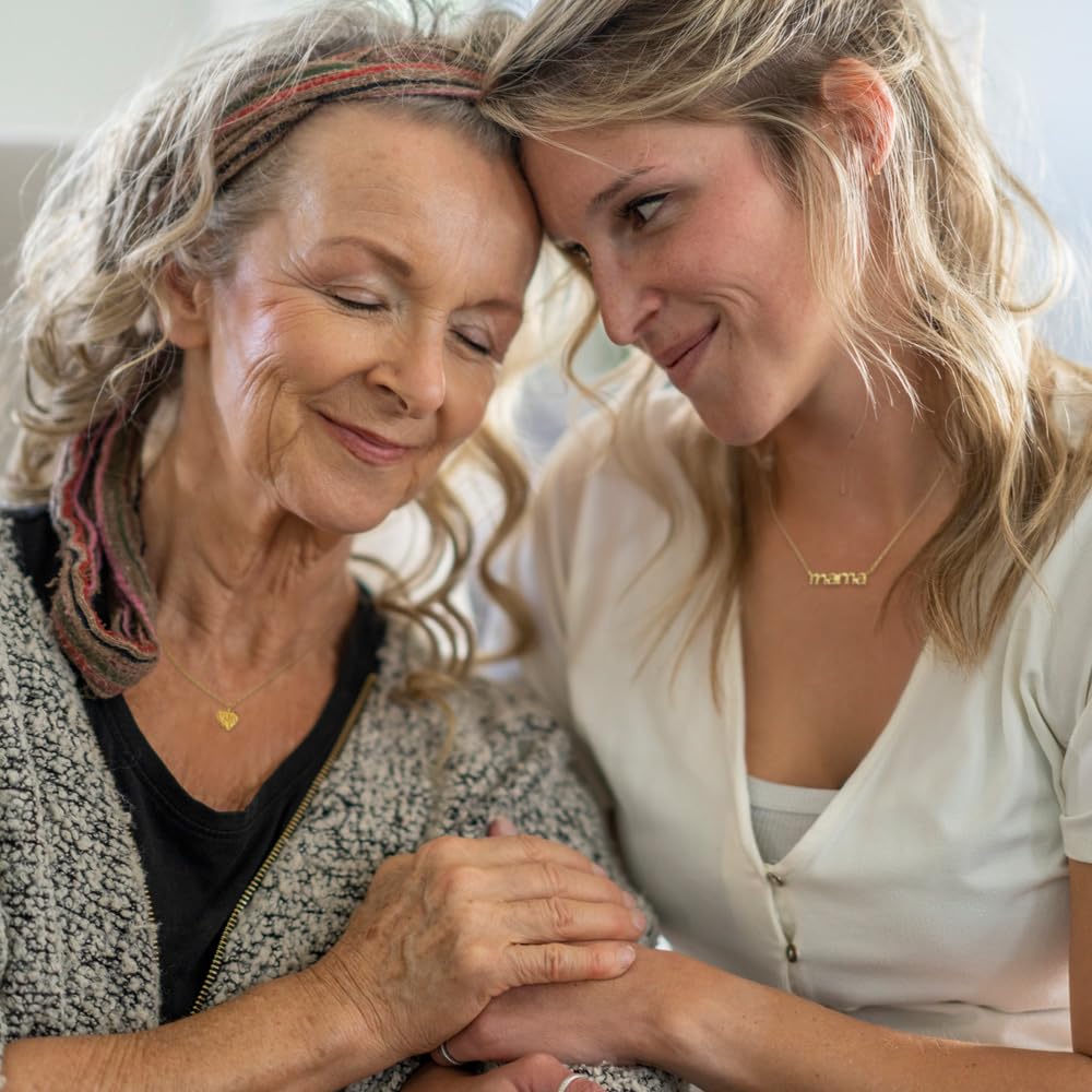 Mama Lettering Pendant Necklace, MUSTHAVE 18K Gold Plated Dainty Mama Pendant, Minimalist Jewelry, Mother’s Day Gift for Mom, Everyday Layering Necklace, Gift for Mom, Mother's day, Message Card, 16+2" Chain (Yellow Gold) - Image 6