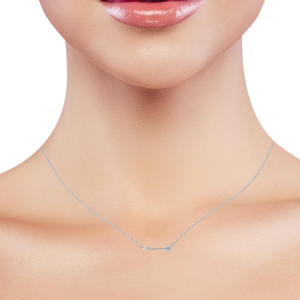 MUSTHAVE Arrow 18K Gold Plated Necklace With Message Card, Yellow and White Color, Anchor Chain, Best Gift Necklace, Size 16 inch + 2 inch Extender, Gift Card - Image 5