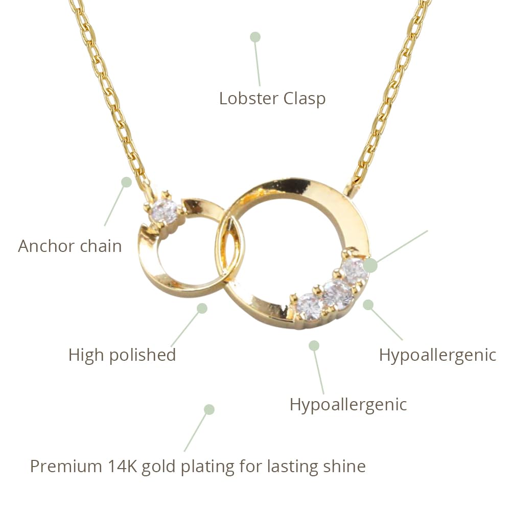 MUSTHAVE Dear Besite 18K Gold Plated Necklace with message card, yellow gold color, Anchor Chain, Best Gift Necklace, Size 16 inch + 2 inch Extender, Gift card, Round Heart Paw necklace - Image 3