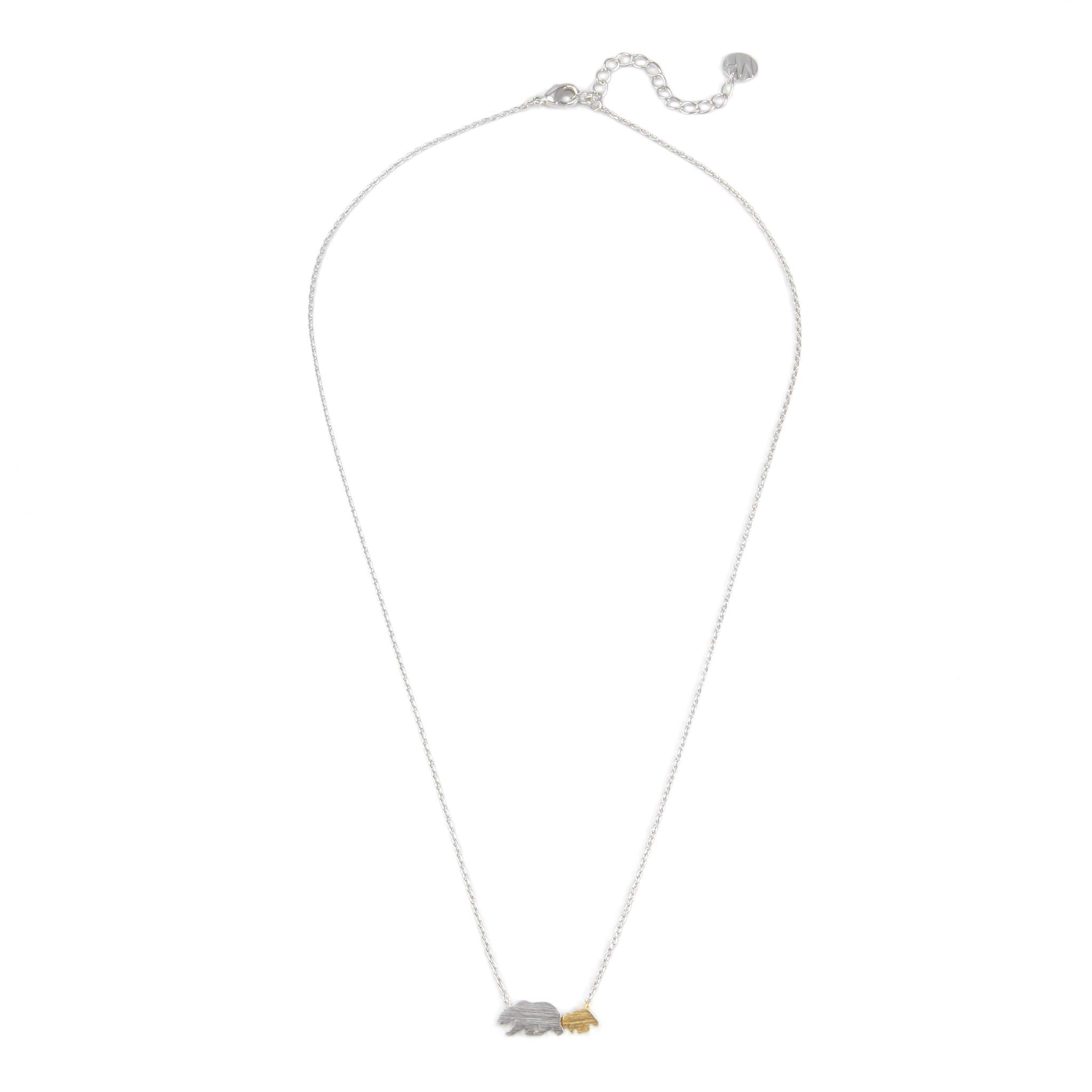 MUSTHAVE Mama Bear 18K Gold Plated Necklace With Message Card, Two Tone Yellow and White Color, Anchor Chain, Best Gift Necklace, Size 16 inch + 2 inch Extender, Gift Card - Image 4