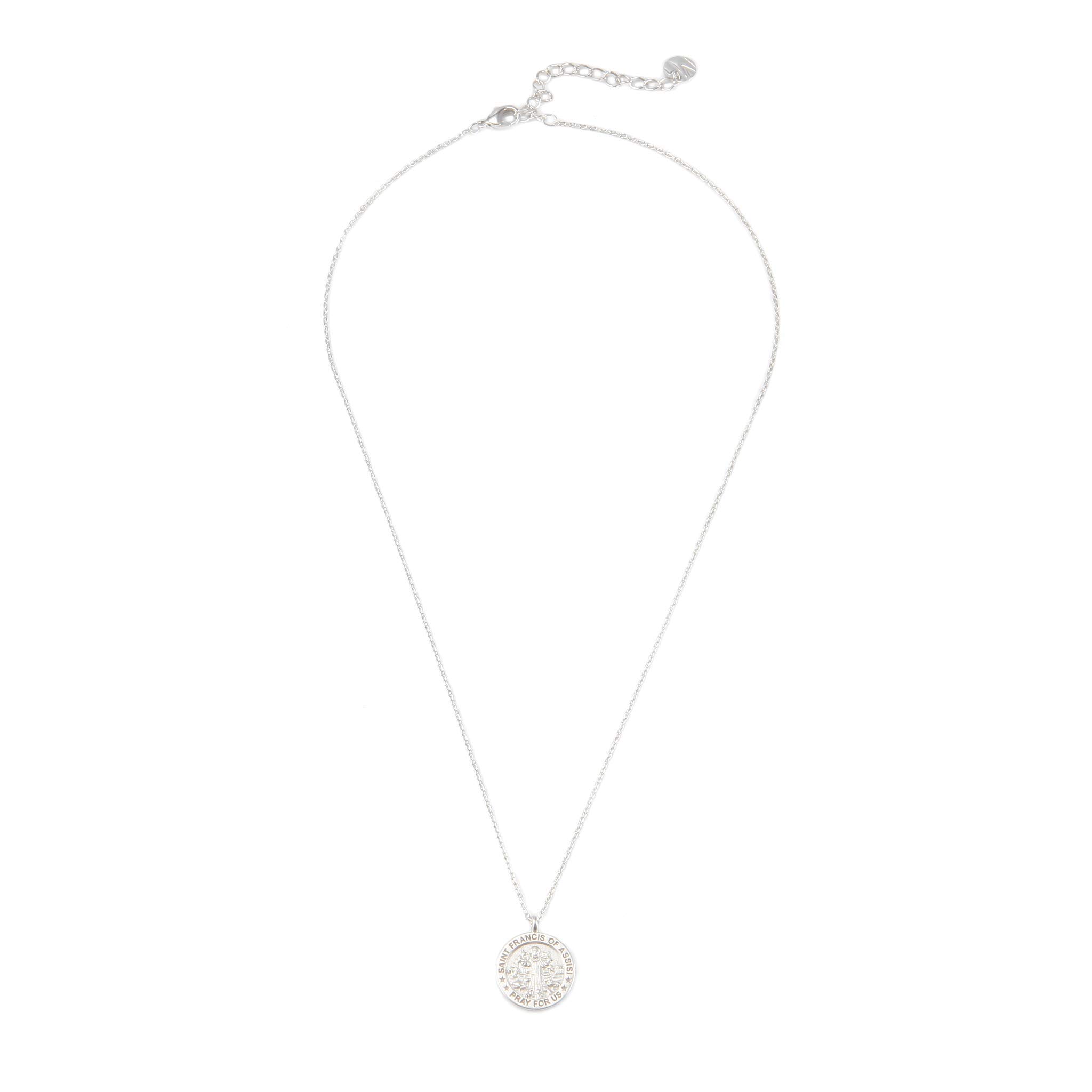 MUSTHAVE ST. Francis Coin 18K Gold Plated Necklace With Message Card, Yellow and White Color, Anchor Chain, Best Gift Necklace, Size 16 inch + 2 inch Extender, Pendant - Image 5